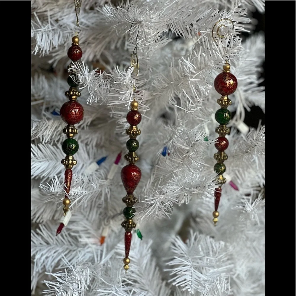 ❤️ Rare Vintage 1984 Christmas Ornaments 3 pc Set
